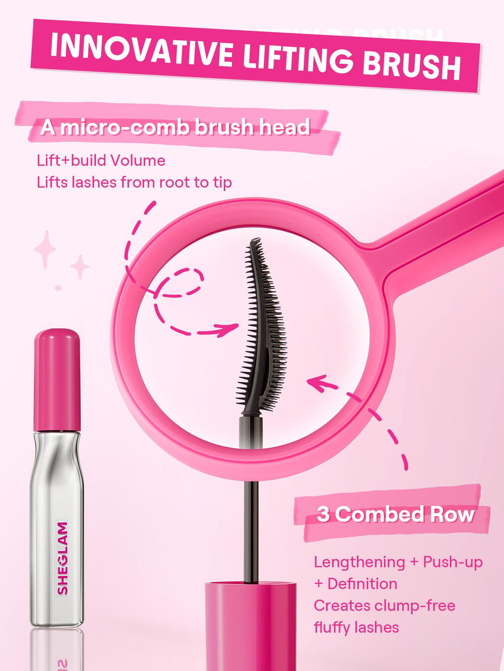SHEGLAM Lashlighter waterproof design with all-day wear