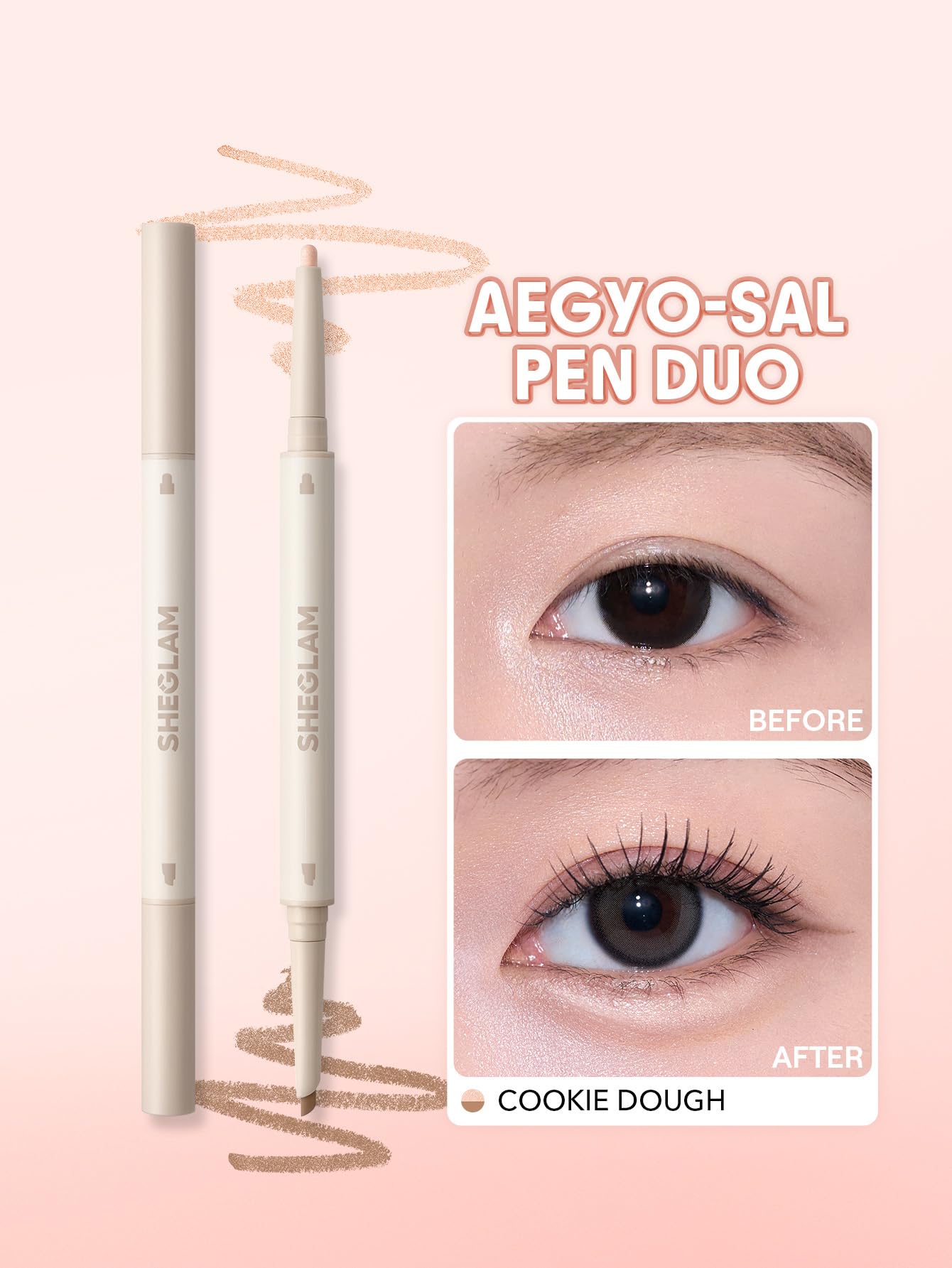 SHEGLAM Lumi-Eye Aegyo-Sal: definición precisa con doble extremo para ojos expresivos