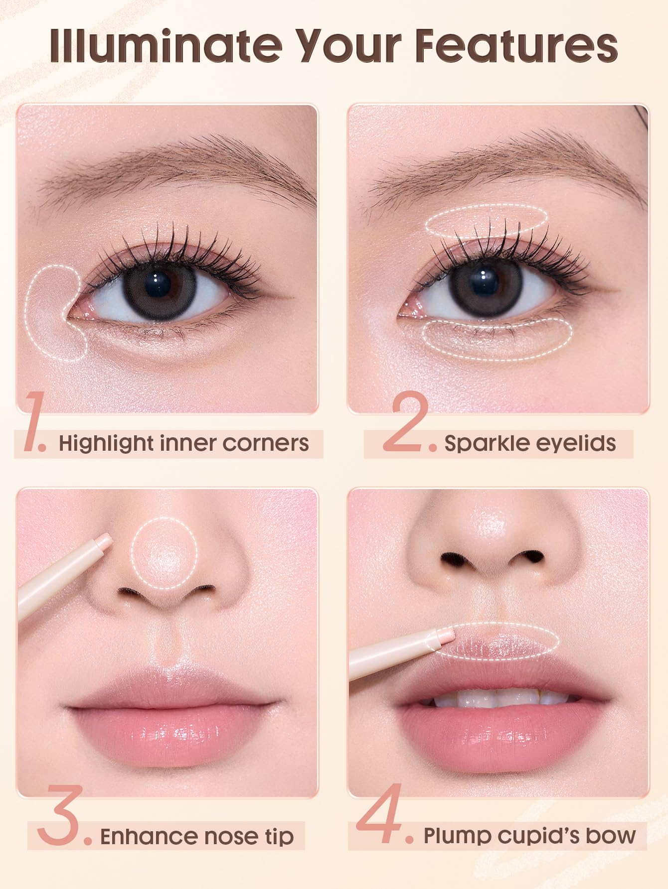 SHEGLAM Lumi-Eye Aegyo-Sal: iluminador suave para una mirada fresca