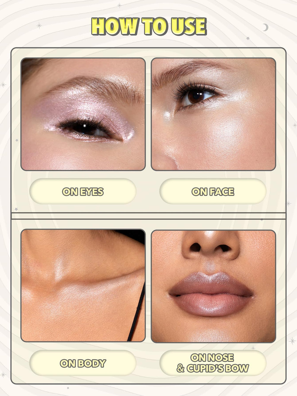 SHEGLAM Lunar Glow Highlighter eye face body illuminator for seamless blending