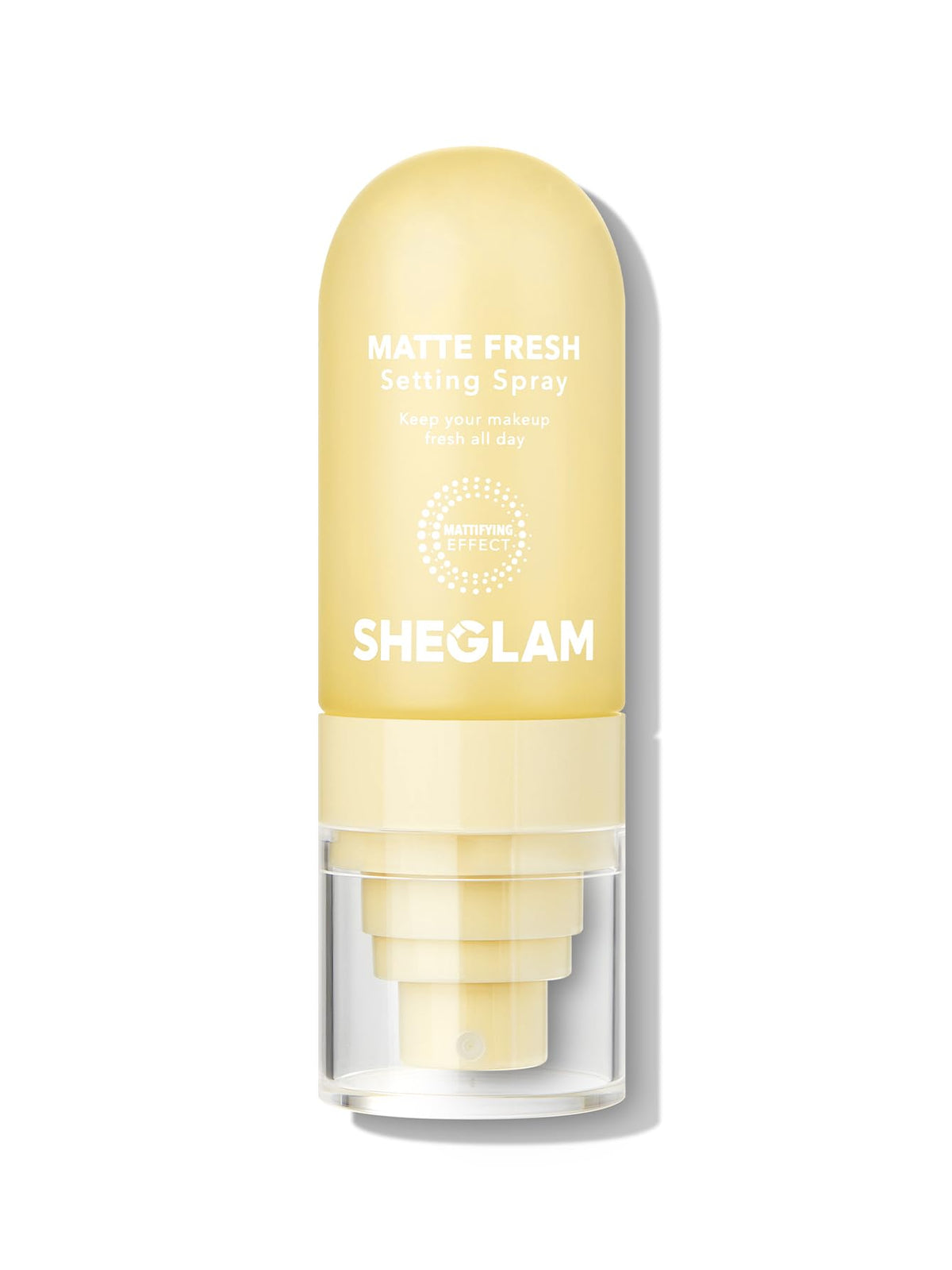 SHEGLAM fijador mate en aerosol para acabado mate de larga duración.