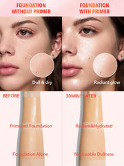 Aplicación suave de SHEGLAM Melon Melt suero-primer antes del maquillaje