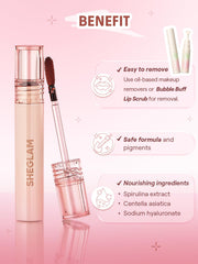 SHEGLAM Peel-off film drying process demonstrates quick 10–20 minute set.