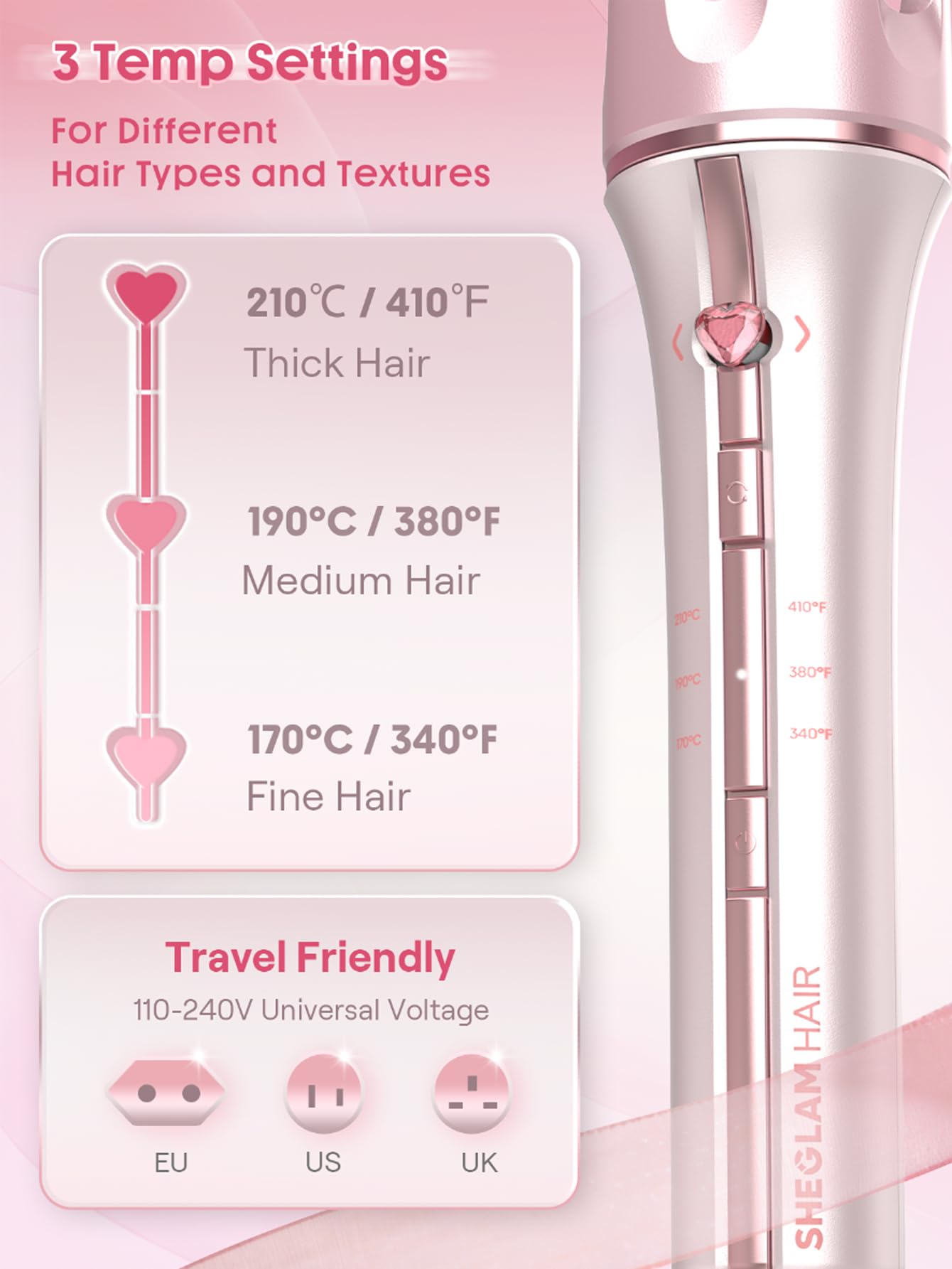 SHEGLAM pink hair style ready showcasing a polished look