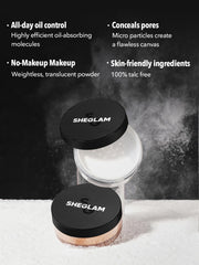 SHEGLAM Polvo Baked Glow reduce poros visibles con acabado suave.