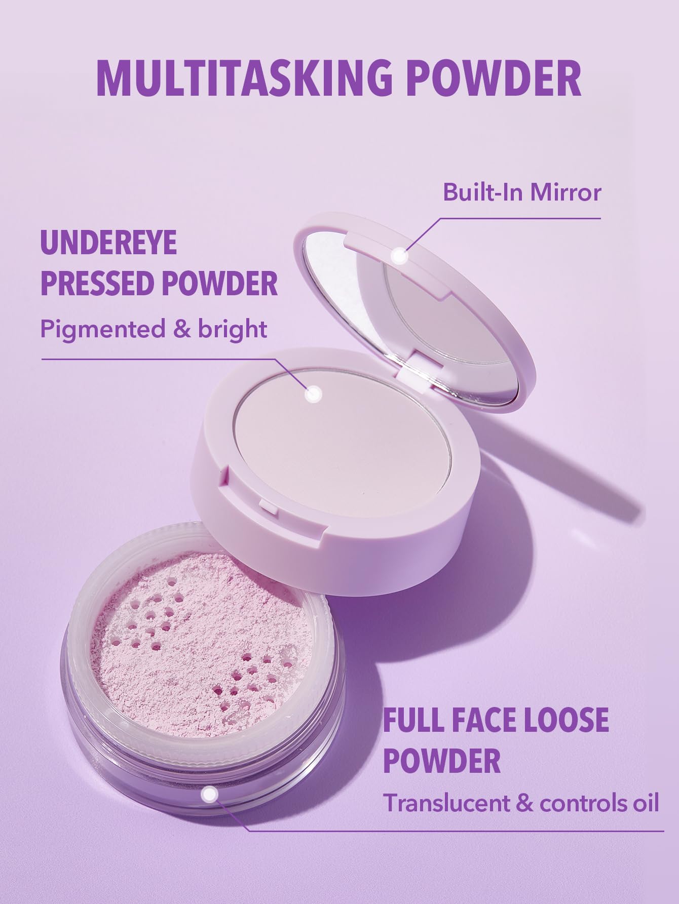 SHEGLAM Polvo facial control de aceite, reduce brillos durante el día