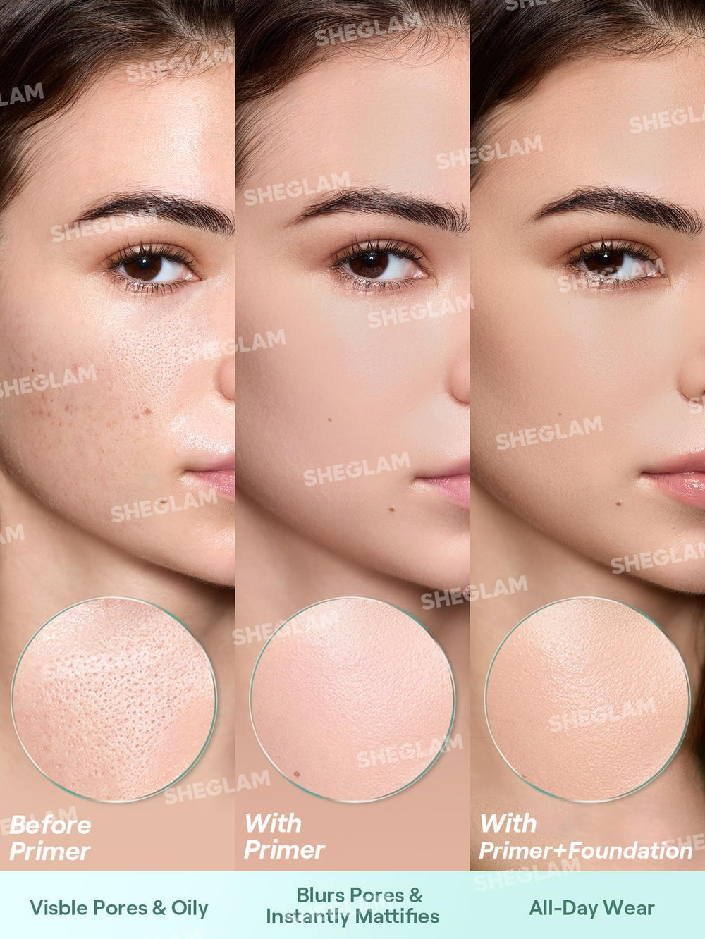 SHEGLAM Primer Poros: certificado libre de crueldad para maquillaje consciente.