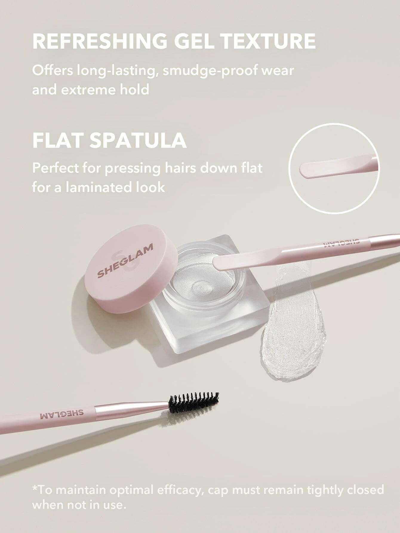 SHEGLAM Set Me Up Brow Hold Gel con aplicador doble para definición