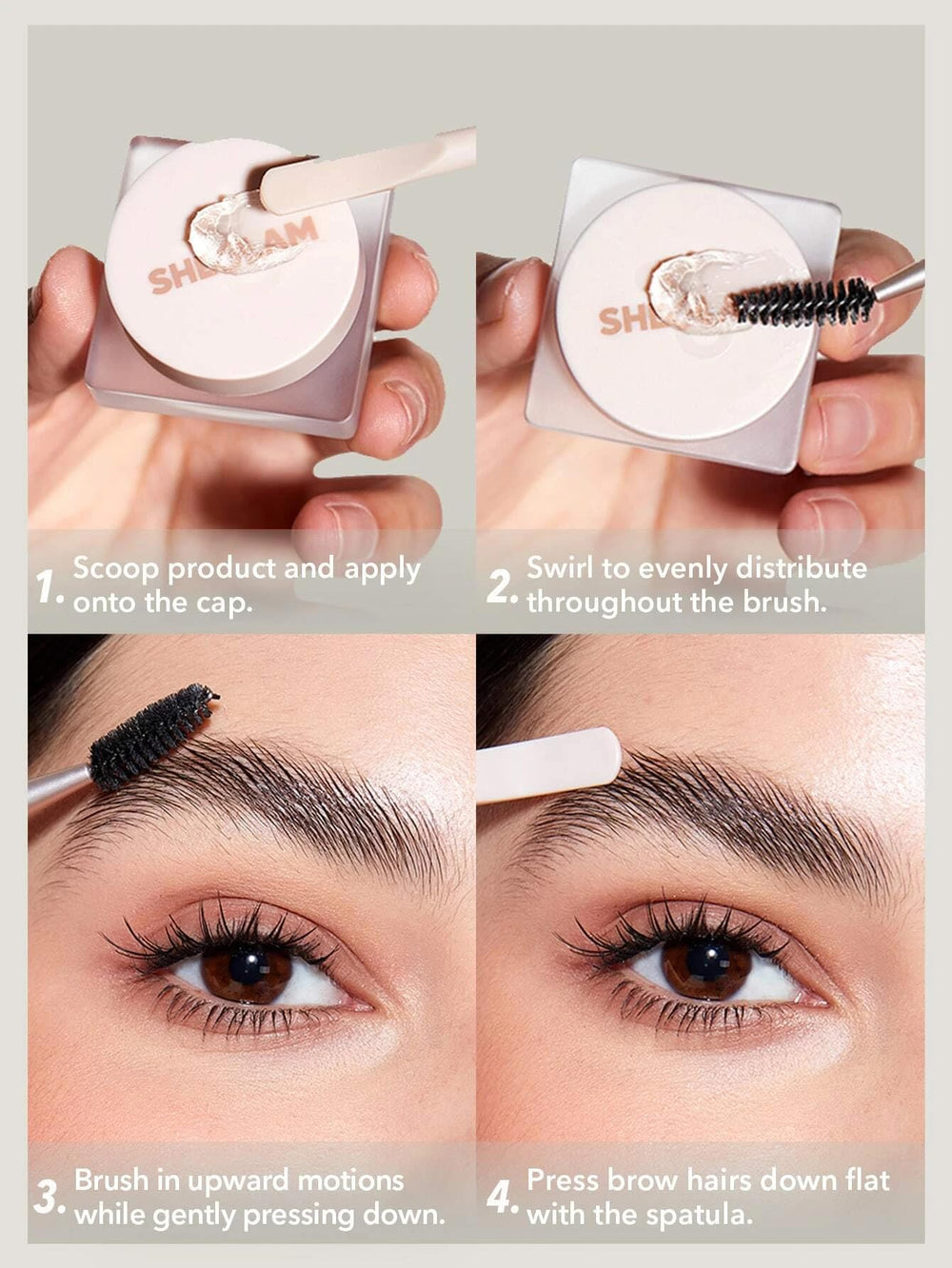 SHEGLAM Set Me Up Brow Hold Gel textura hidratante para piel suave