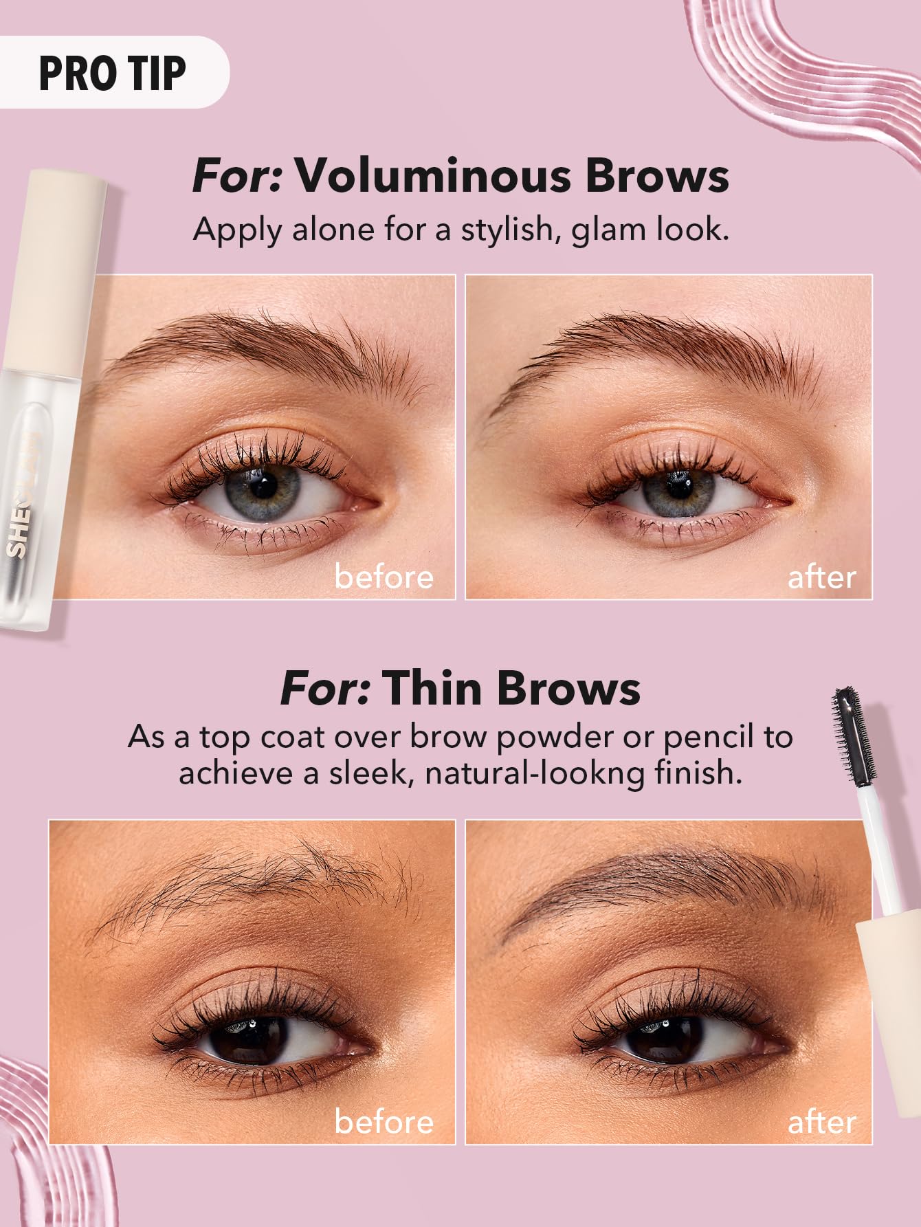 SHEGLAM Set Me Up Gel Cejas: delineado preciso con aplicador único.
