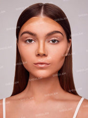 SHEGLAM Snatch 'n' Define contour stick demonstrates nose contour definition.
