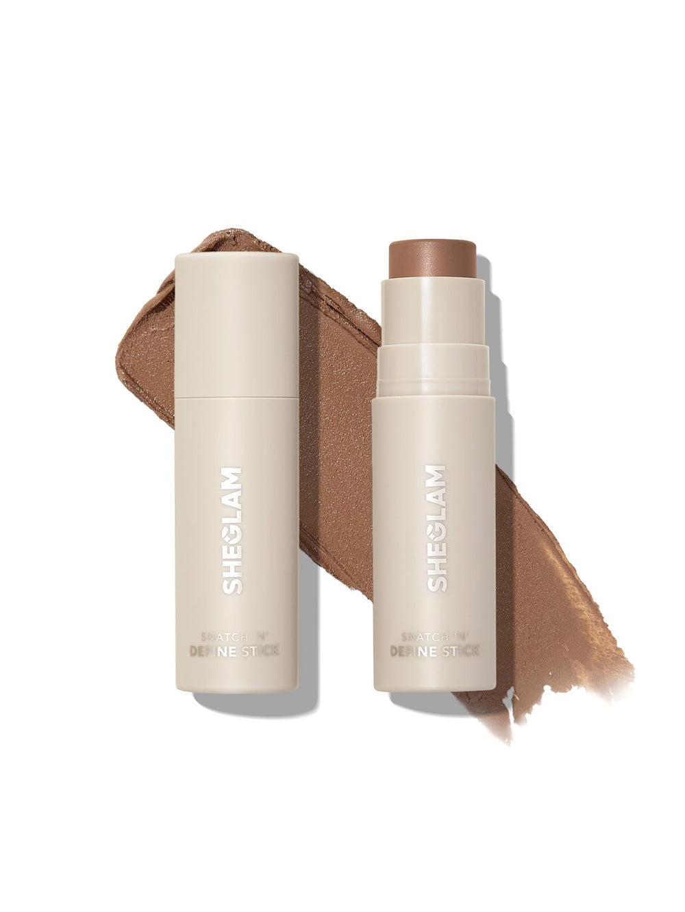 SHEGLAM Snatch 'n' Define contour stick soft tan close-up for precise contouring