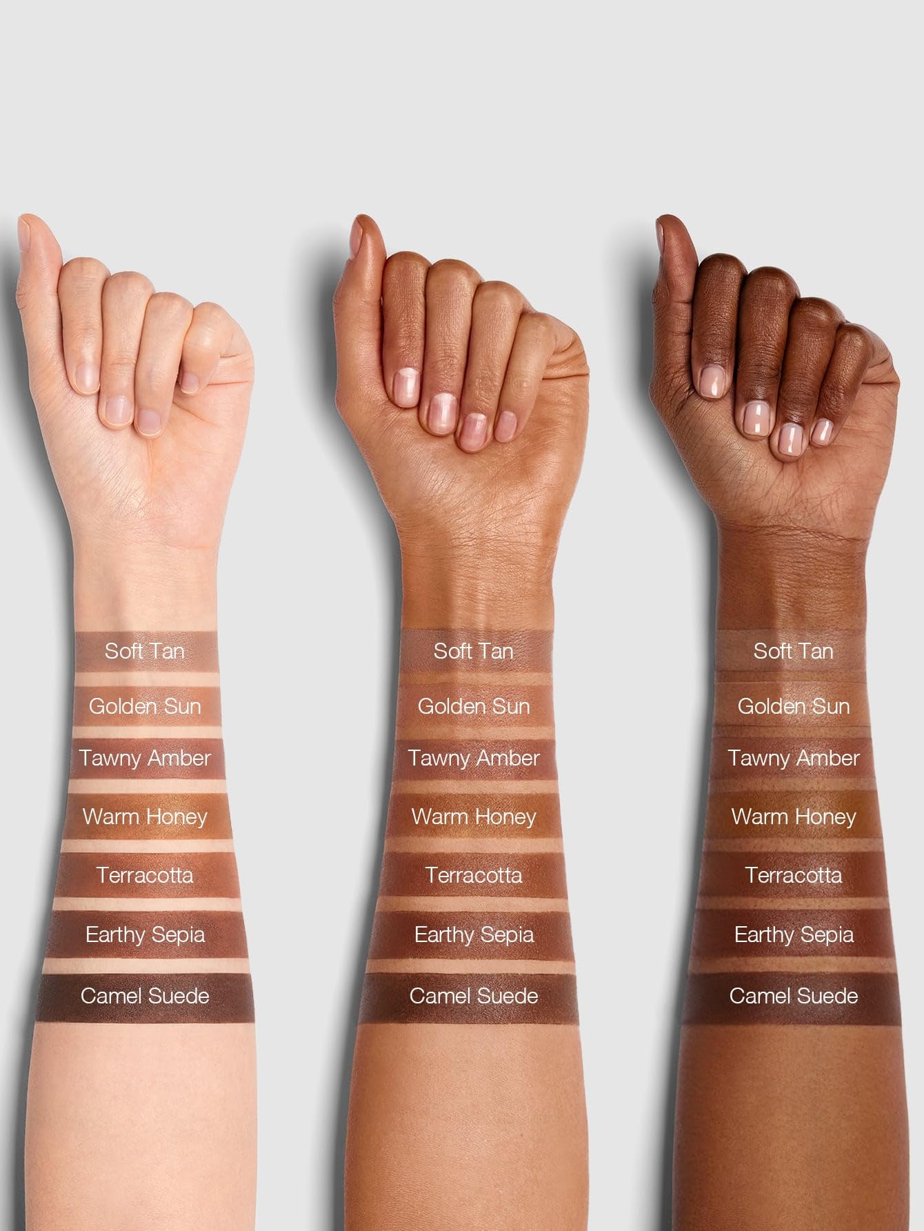 SHEGLAM Snatch 'n' Define camel suede swirl presents versatile mid-tone shade.