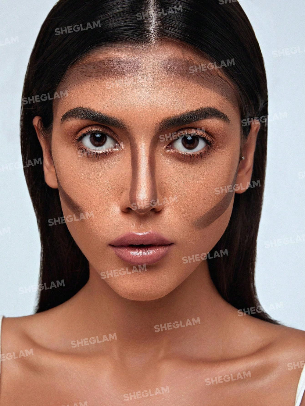 SHEGLAM Snatch 'n' Define cheek swatch shows blendable color that builds.