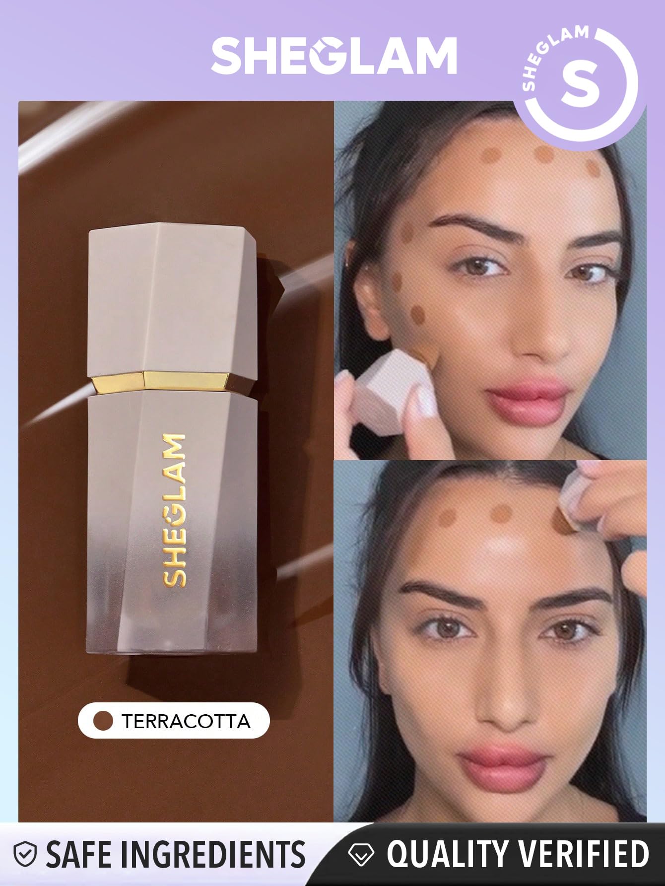 SHEGLAM Sun Sculpt contour stick terracotta shade adds warm dimension