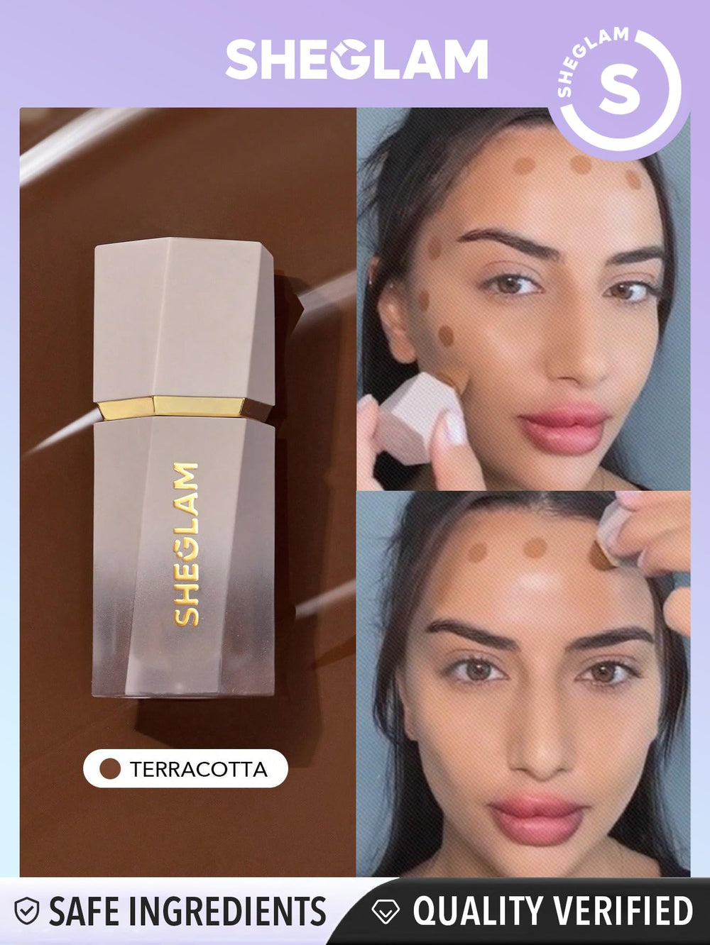 SHEGLAM Sun Sculpt contour stick terracotta shade adds warm dimension