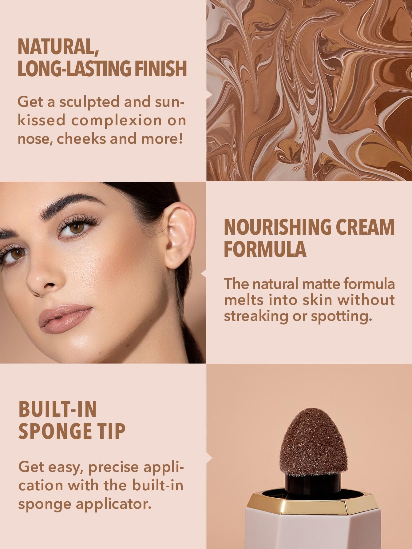 SHEGLAM Sun Sculpt contour stick tip demonstrates easy application