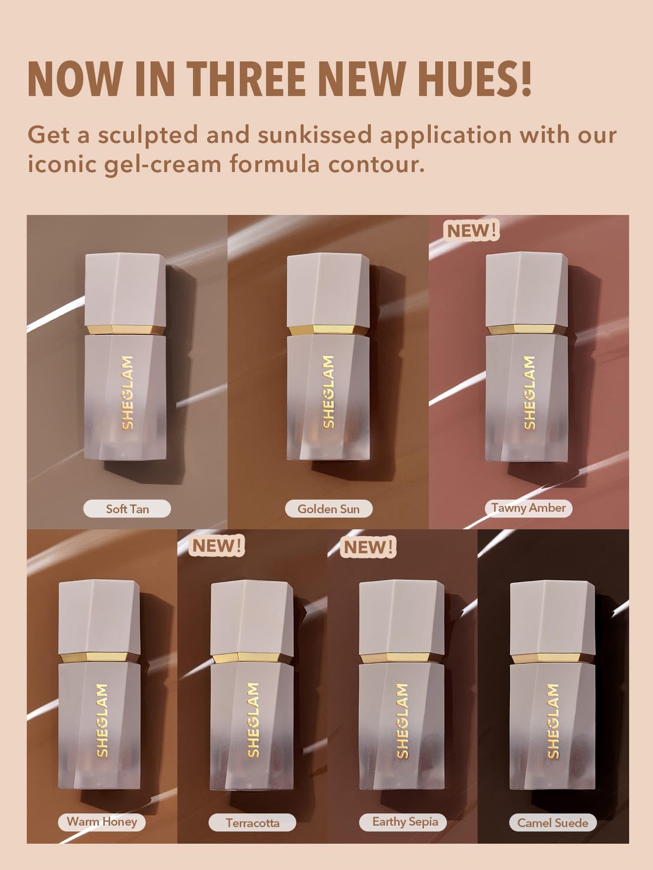SHEGLAM Sun Sculpt on-cheek look demonstrates natural sculpt and subtle glow