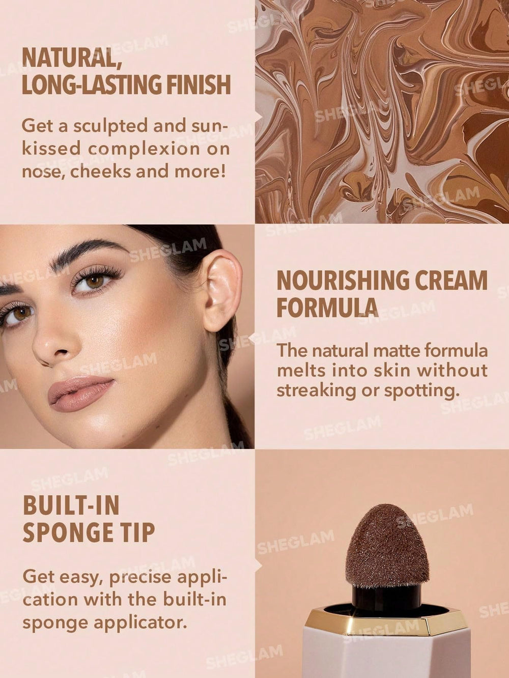 SHEGLAM Sun Sculpt contour stick long-wearing finish on skin