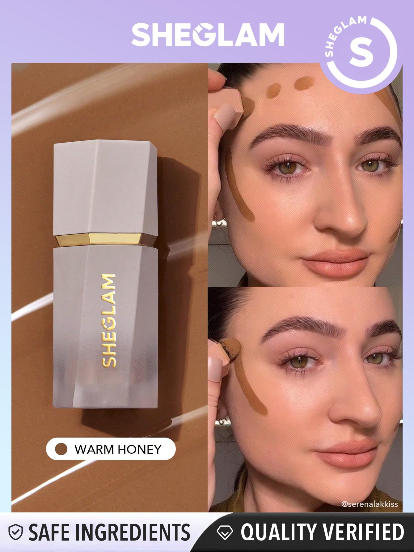 Makeup application using SHEGLAM Sun Sculpt for defined warmth