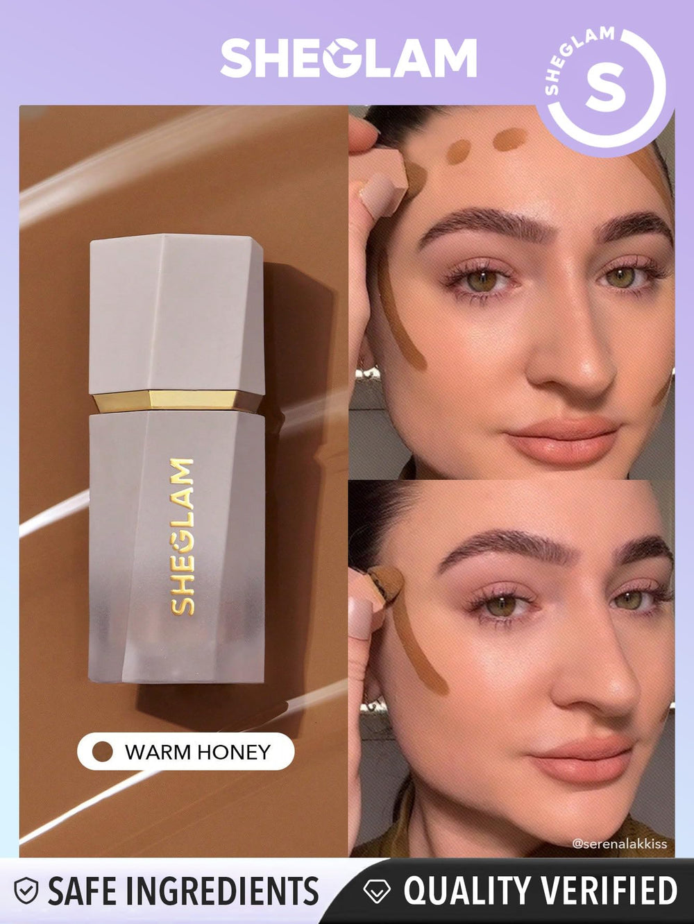 Makeup application using SHEGLAM Sun Sculpt for defined warmth