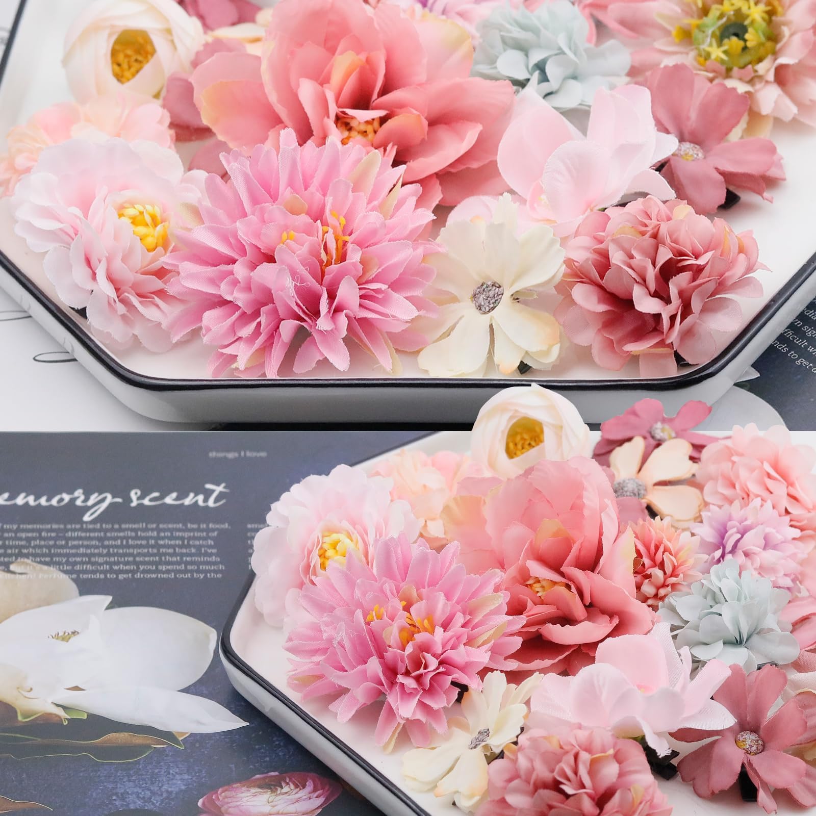 SHEHARUHI accesorios florales para decorar bolsos y prendas