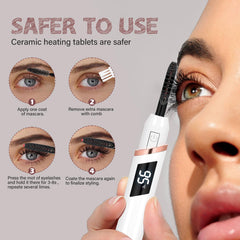 Thermochromic safety indicator on ShenlanBolt curler signaling ready temperature.