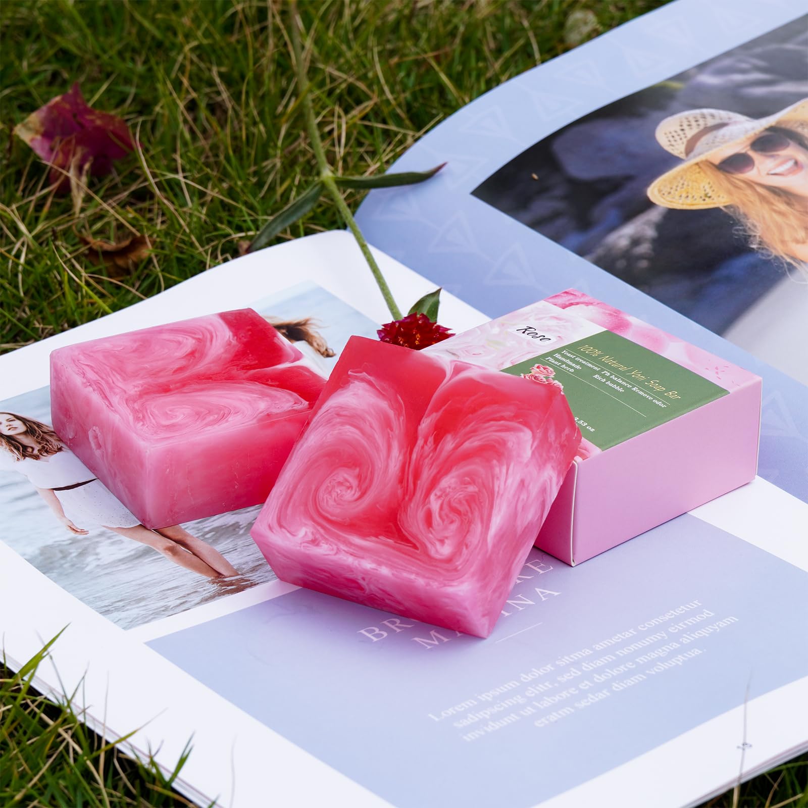 Shibarcle Yoni Soap in hand demonstrates easy daily use.
