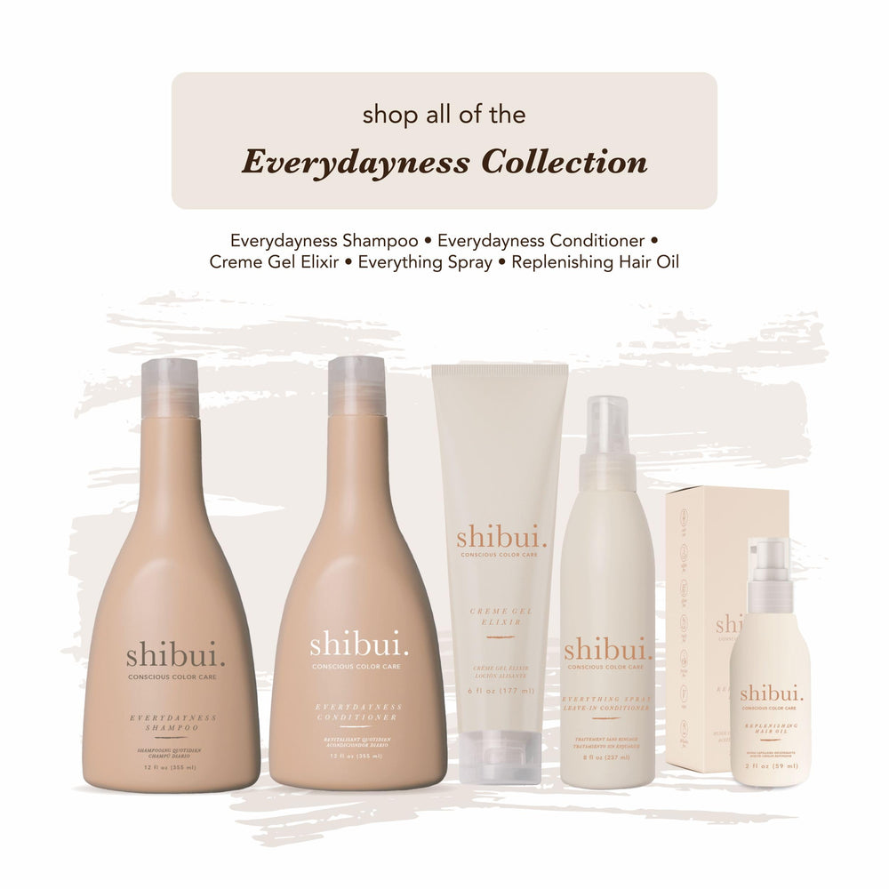 SHIBUI Everydayness conditioner bottle for quick daily hair care routine.