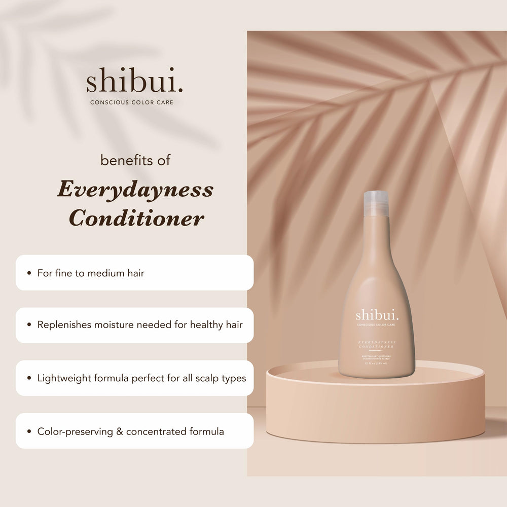 Shibui Everydayness Conditioner being poured for easy application and shine