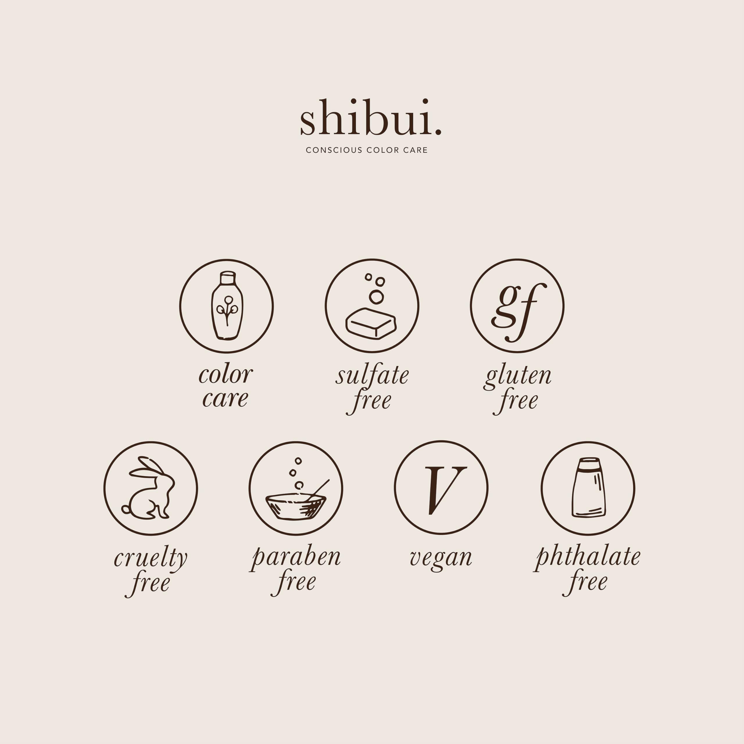 SHIBUI Nourishing Working Spray provides thermal protection with natural shine.