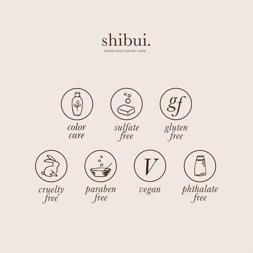 SHIBUI Nourishing Working Spray provides thermal protection with natural shine.