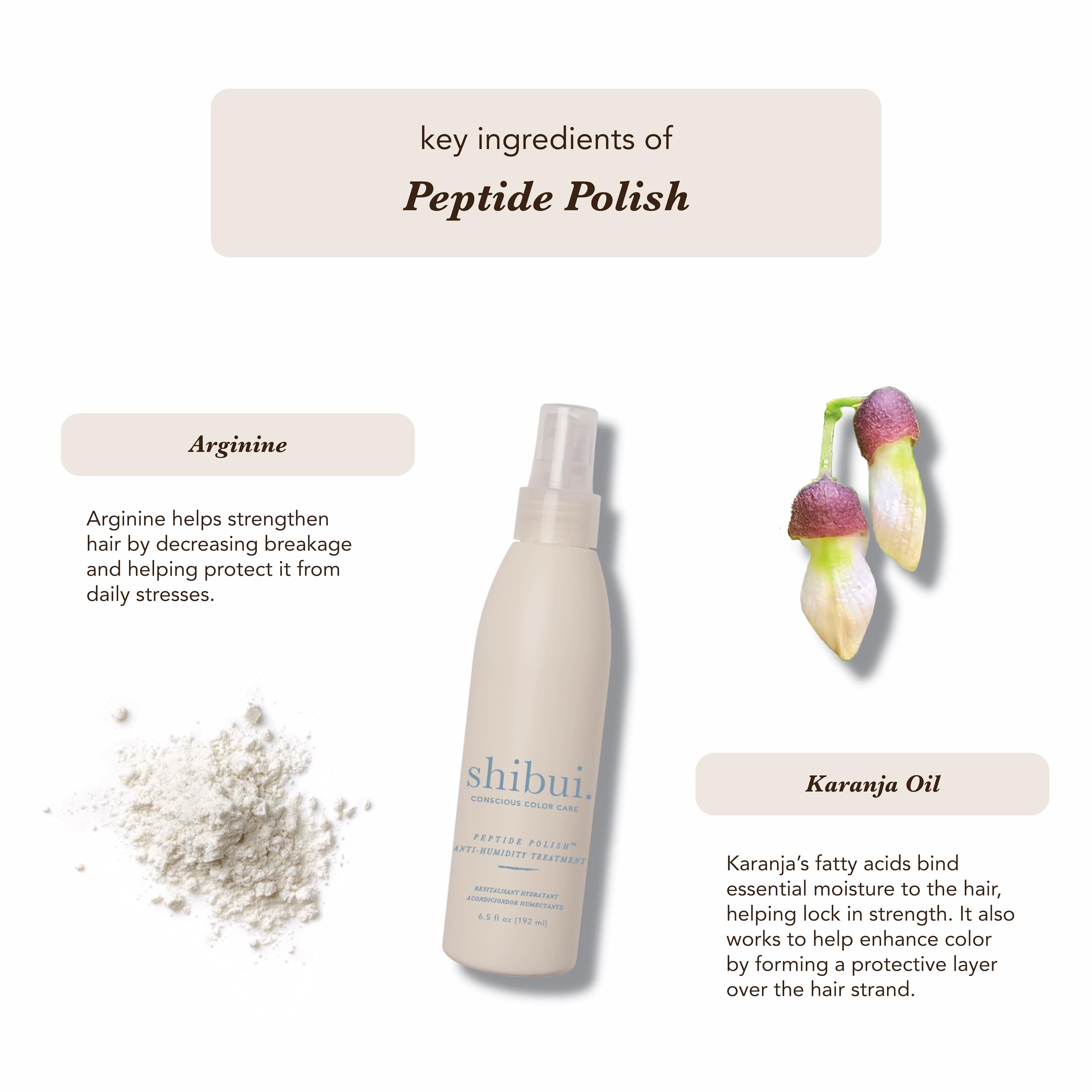Hair after SHIBUI Peptide Polish shows radiant shine and softness.