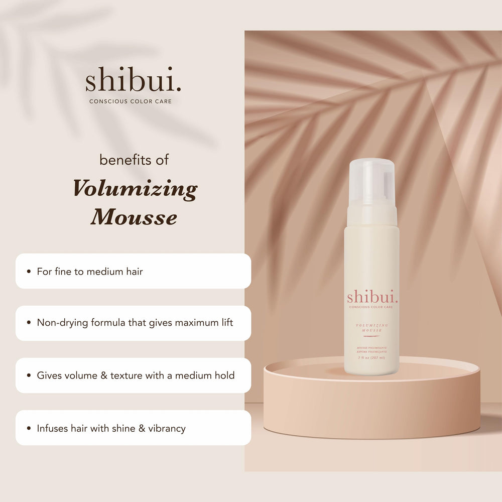 SHIBUI Volumizing Mousse delivers airy volume at hair ends for fuller look