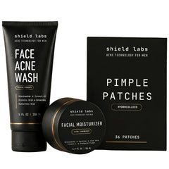 Shield Acne System face wash bottle cleans skin gently and effectively.