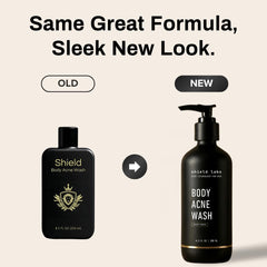 Shield Body Acne Wash unscented formula supports clean back and chest after workouts.