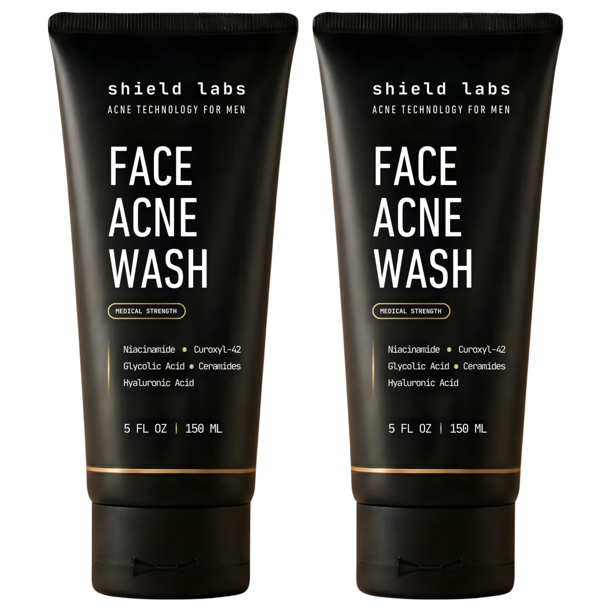 Shield Face Wash deep-clean gel bottle pour for a refreshed, oil-free complexion.