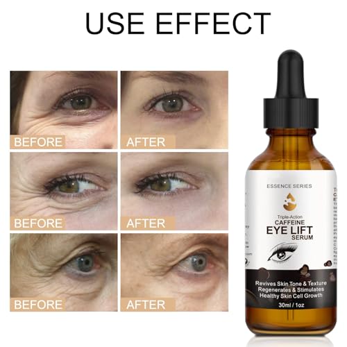 SHIFAKOU Caffeine Eye Serum close-up with subtle skin-brightening effect.