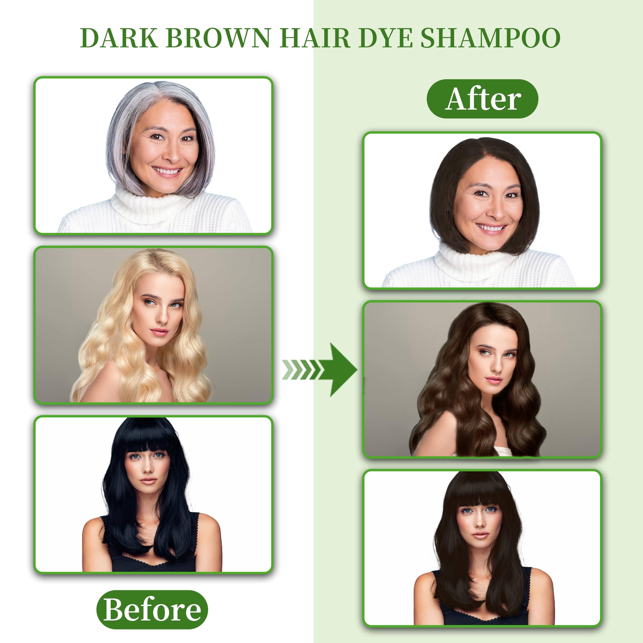 SHIHUANUO color distributes evenly through strands for gray coverage