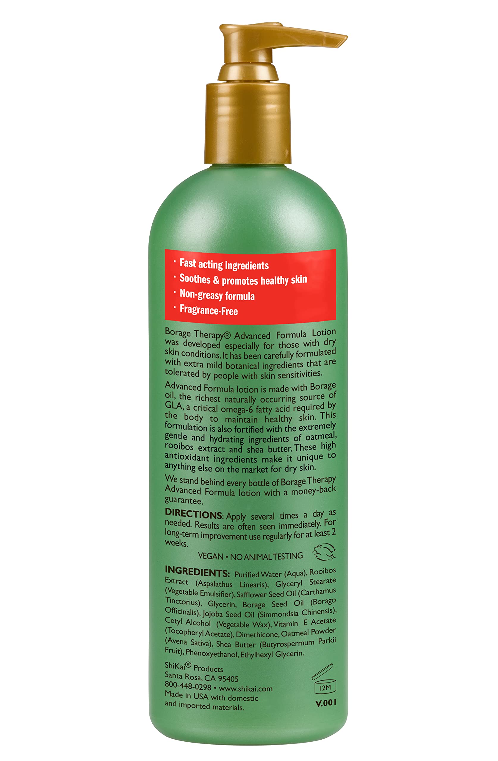 16 oz ShiKai Borage Therapy bottle for daily use.