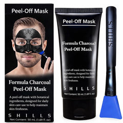 SHILLS mascarilla carbón para hombres en botella, limpieza profunda.