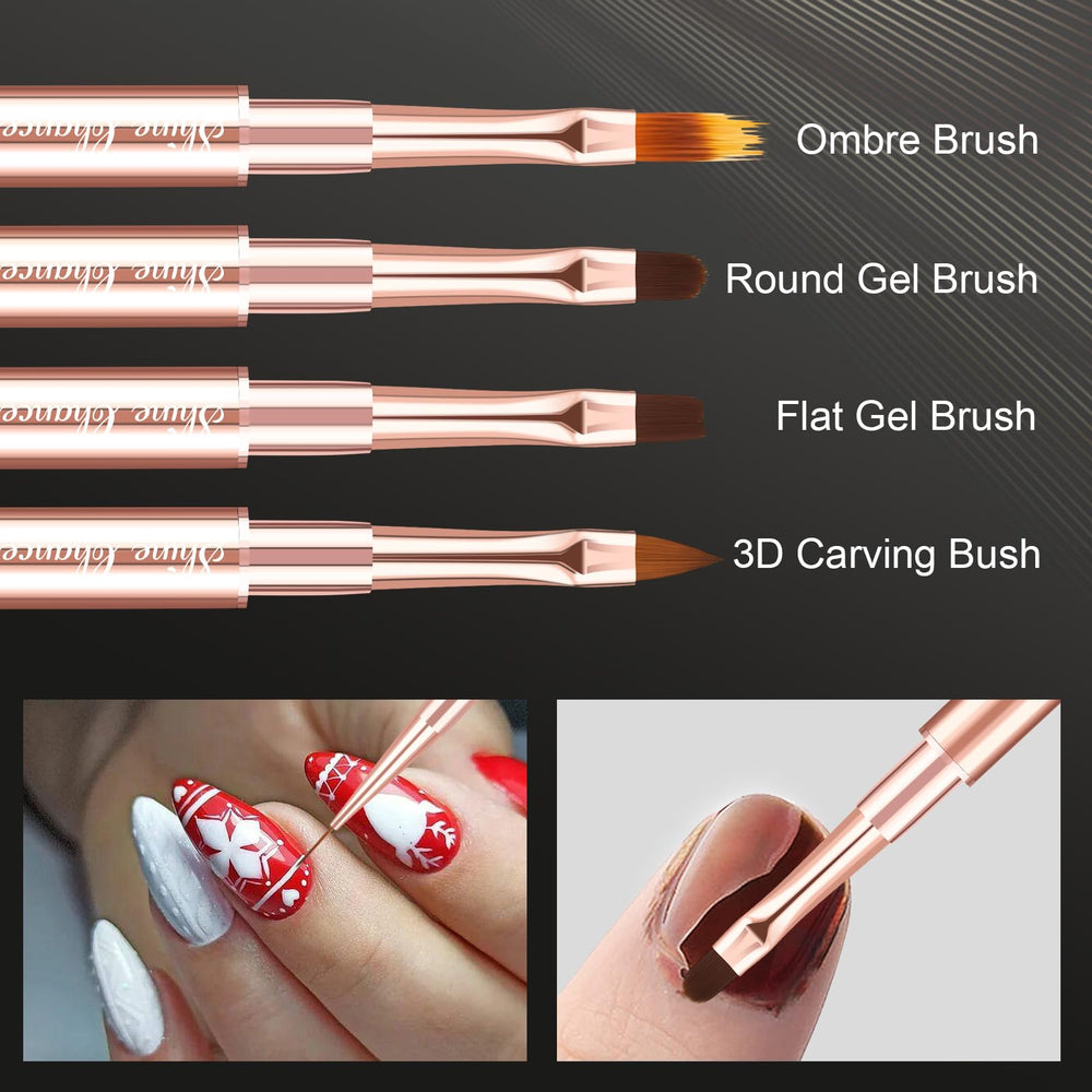 Shine Chance liner brushes sizes 5 25 mm for fine lines and detailing