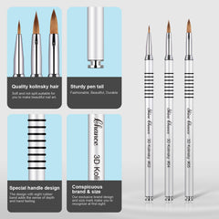 Shine Chance kolinsky hair nail brush for smooth powder absorption.