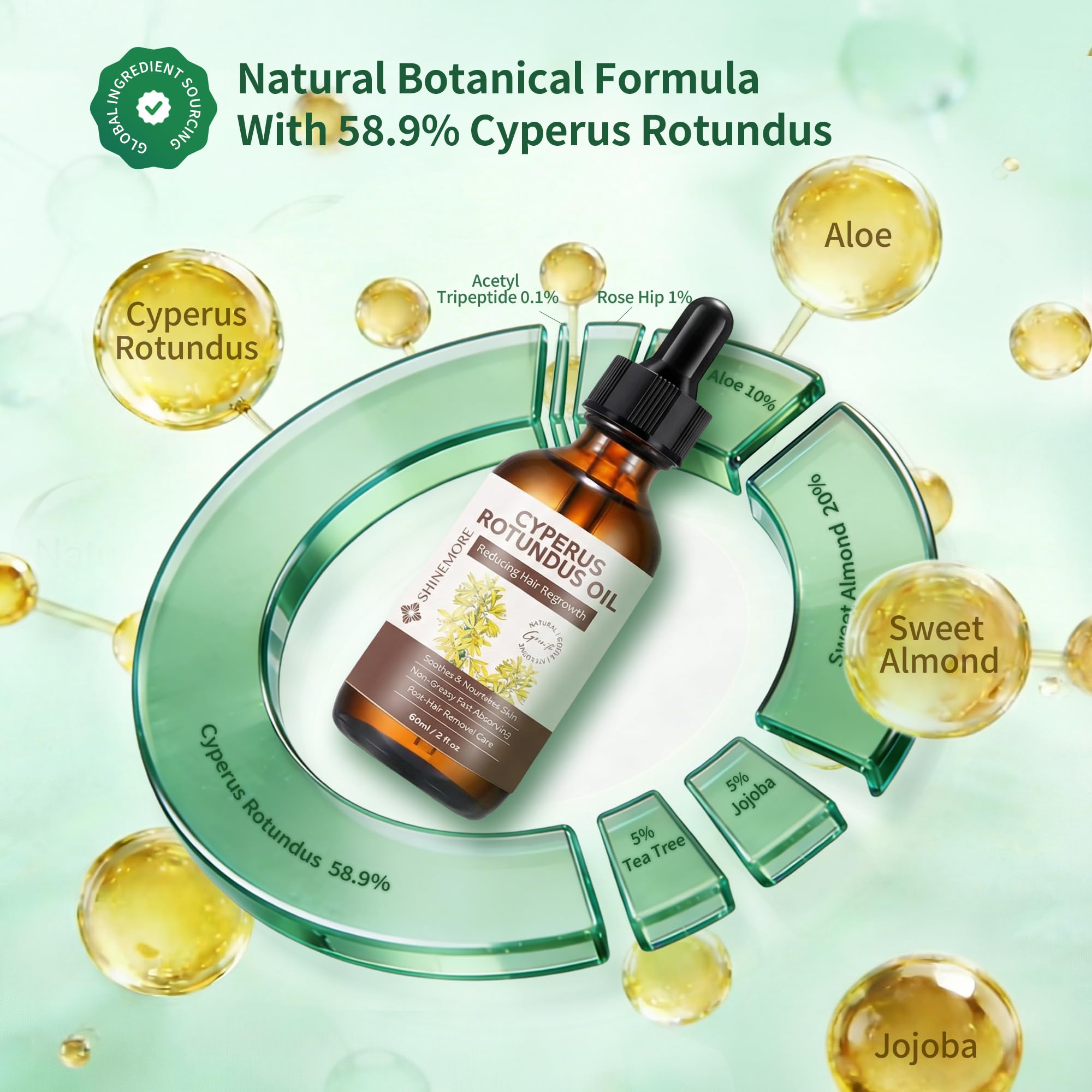 ShineMore Aloe Vera and Tea Tree blend soothing post-treatment skin.