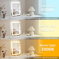 Shinerva LED makeup mirror brightness controls for precise lighting