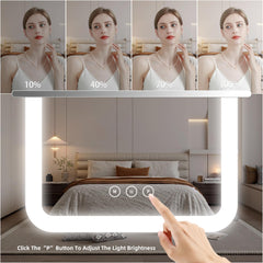 Shinerva vanity mirror touch control panel for easy adjustments