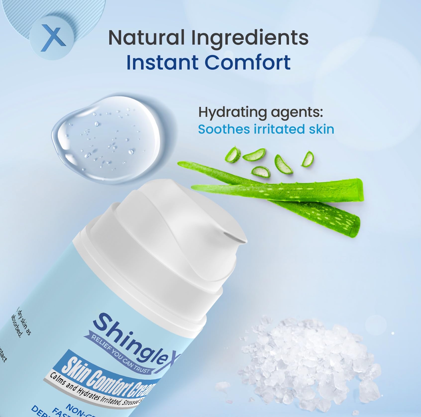 ShingleX fragrance-free skin care supports daily use for sensitive skin.