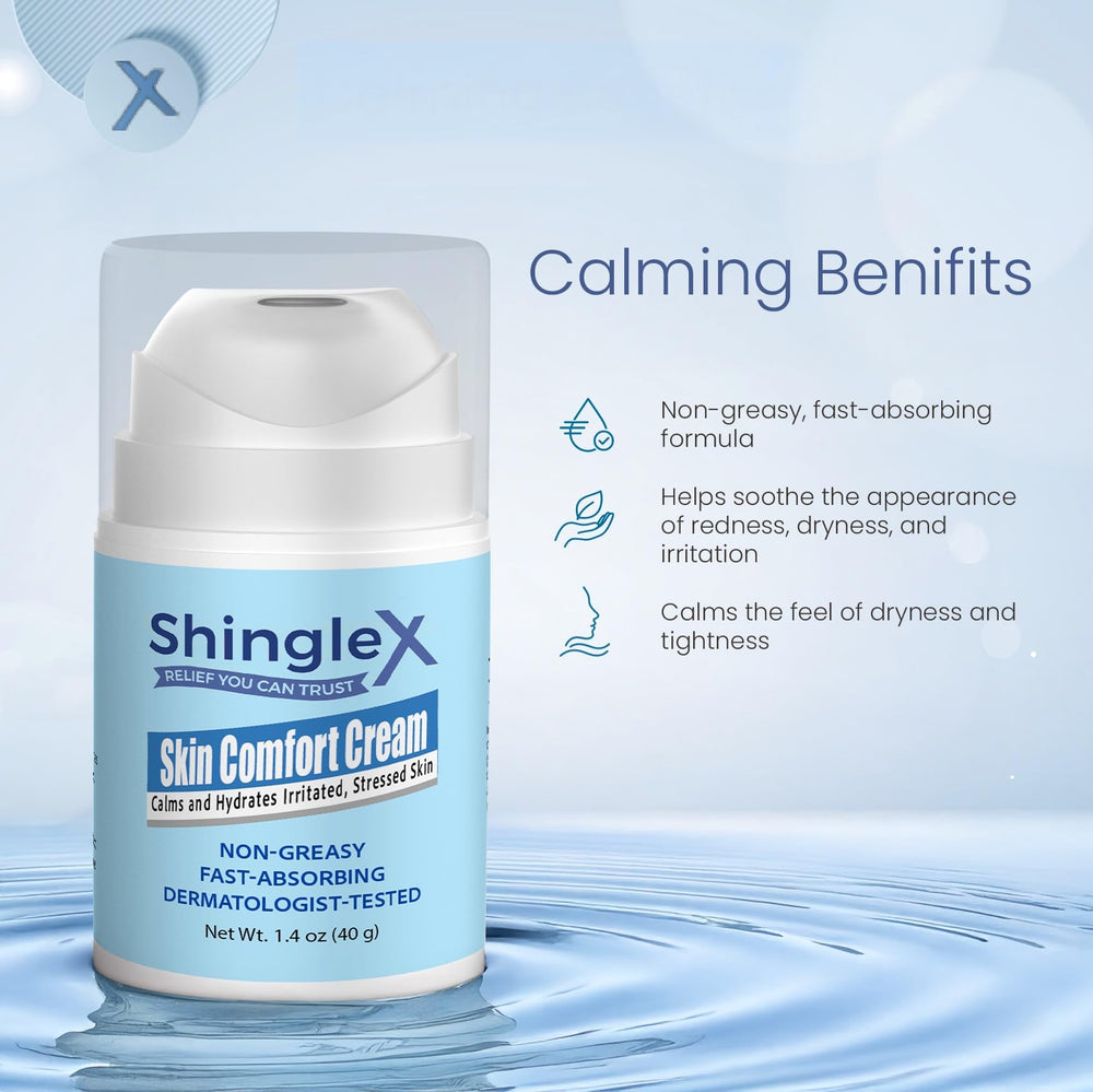 ShingleX travel-friendly hydration supports on-the-go skin comfort.