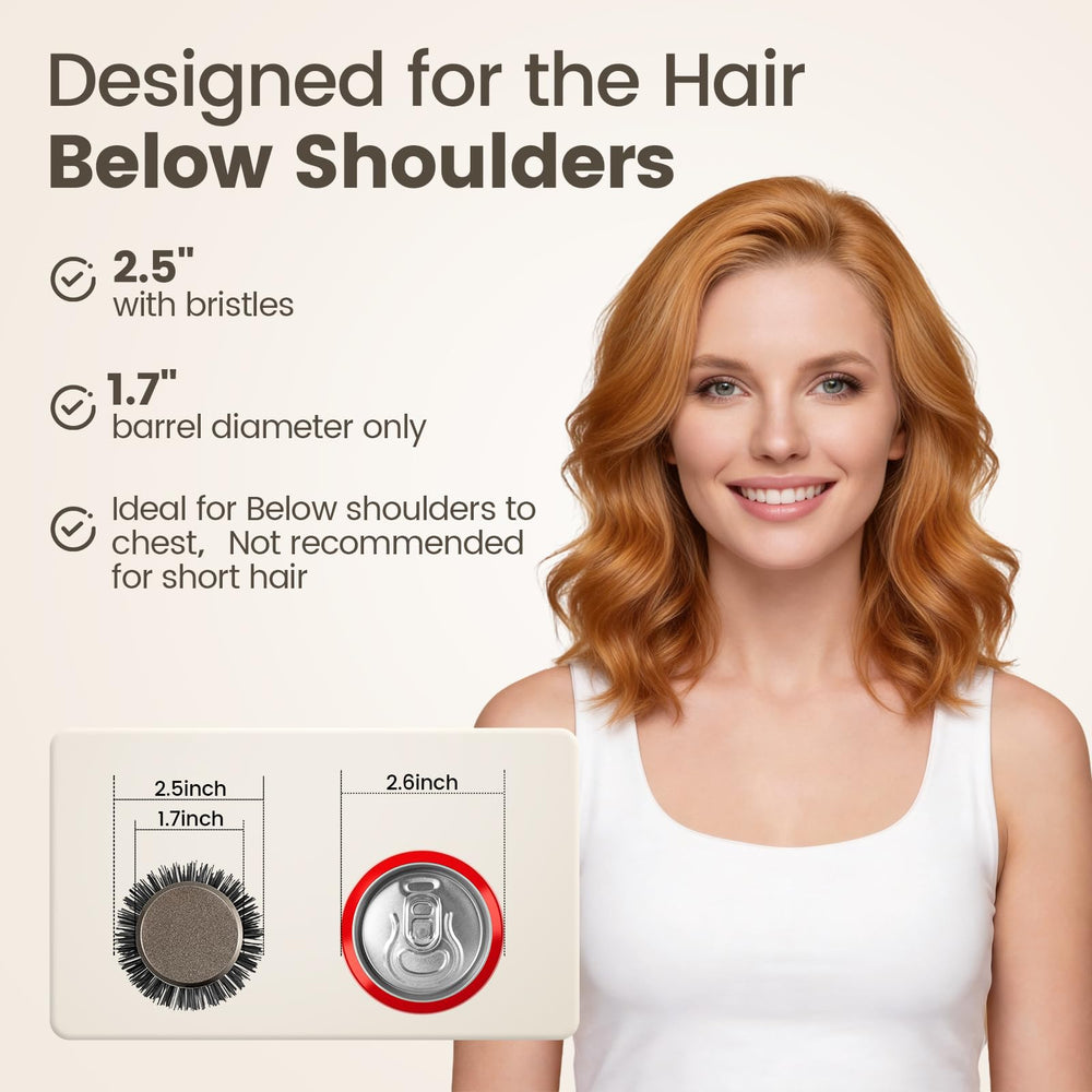 SHINLEA anti-pull brush reduces snagging for comfortable styling.