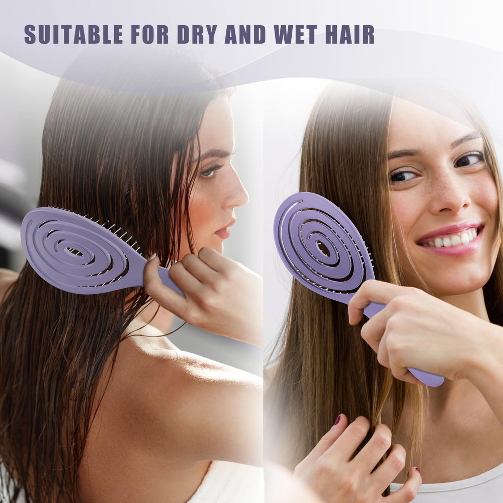 SHINLEA Detangle Hair Brush features soft rubber teeth for comfortable scalp massage.